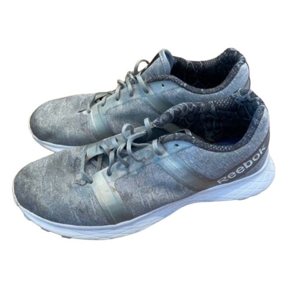 Reebok Running Shoes Sneakers Gray Smooth Fuse Technology Memory Foam Insoles 9 - Picture 3 of 11